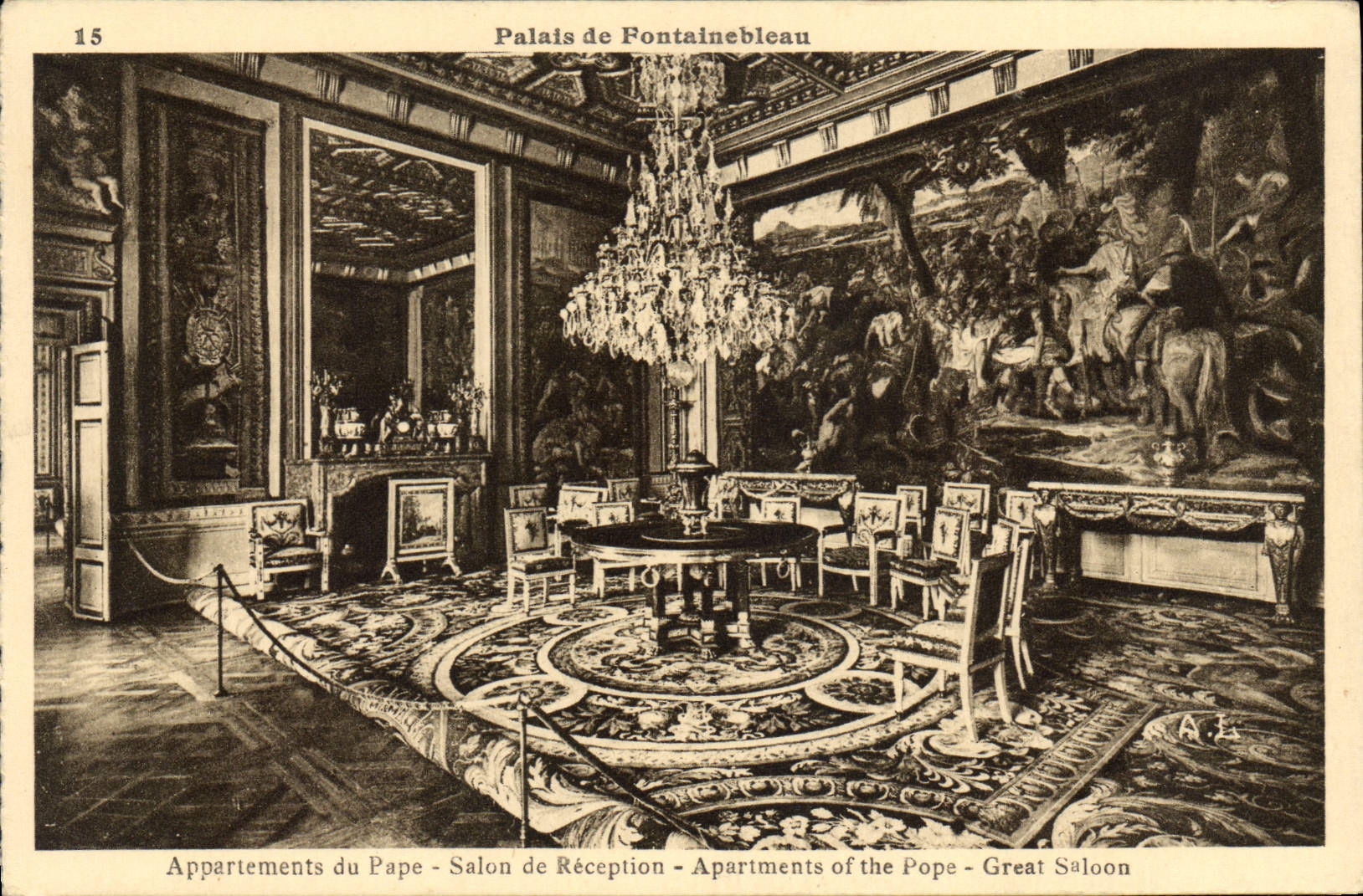 Palast von Fontainebleau — Appartements des Papstes - Empfangssaal — Nationale Museen