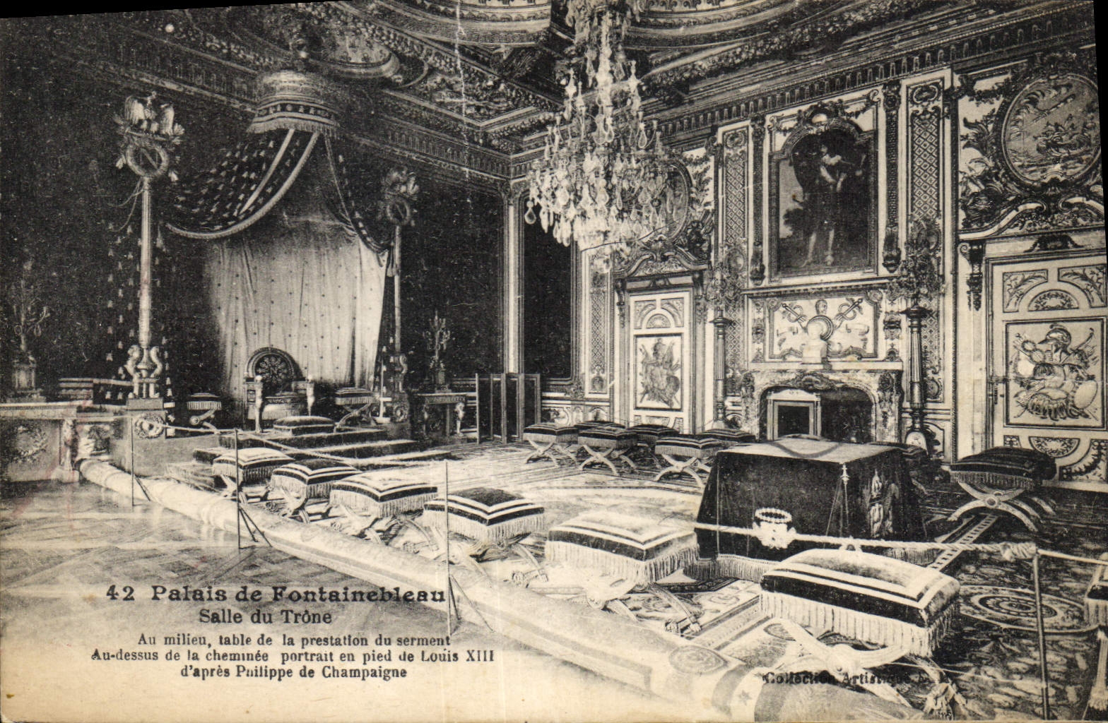 Palais de Fontainebleau — Salle du Trône — Imp. Photomécanique L. MÉNARD