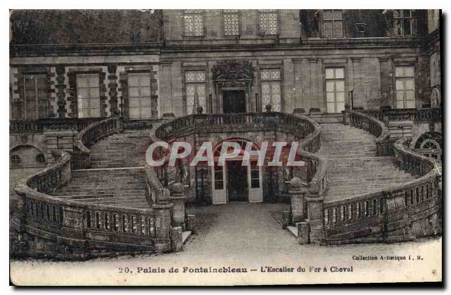 Schloss Fontainebleau — Die Eisenpferdestiege — Künstlerische Sammlung I. M.