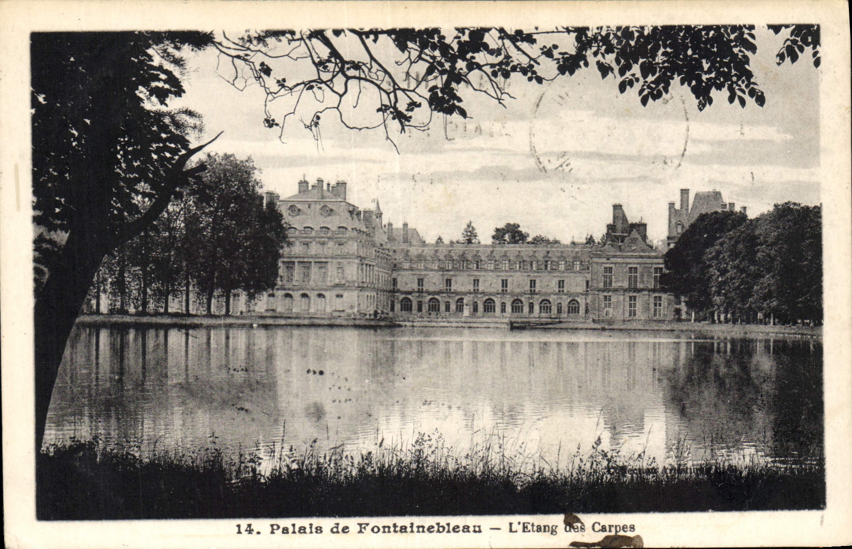 Palais de Fontainebleau — L'Étang des Carpes — Verleger unbekannt, n° 14