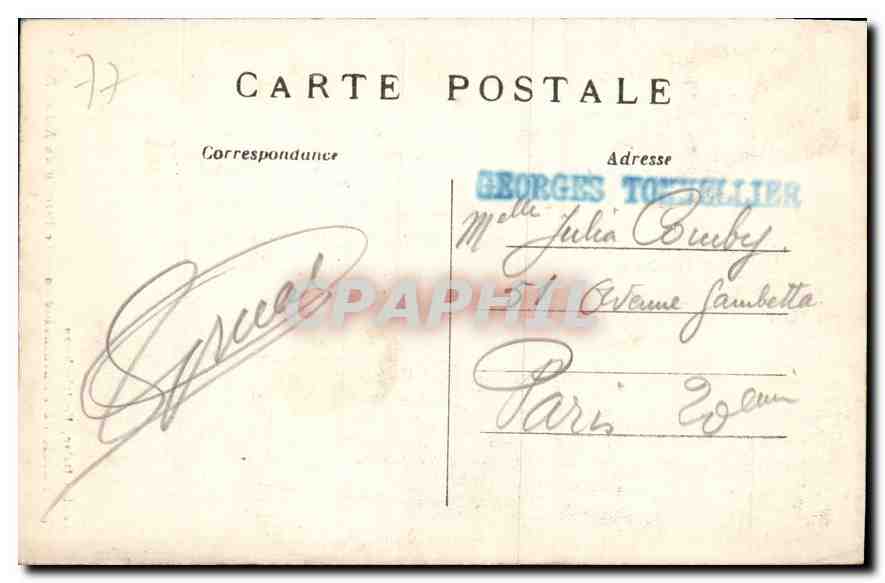Palais de Fontainebleau — Le Berceau du Roi de Rome — Édition Dulac, n°27 — Verso