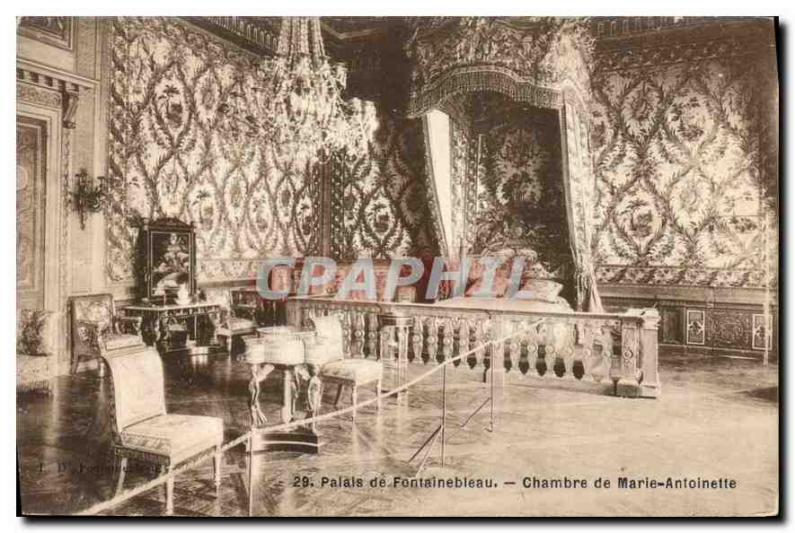 Palais de Fontainebleau — Chambre de Marie-Antoinette — J. B. Fontainebleau