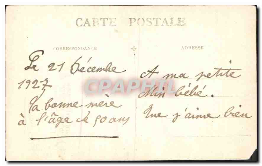 CARTE PHOTO Femme — Rückseite