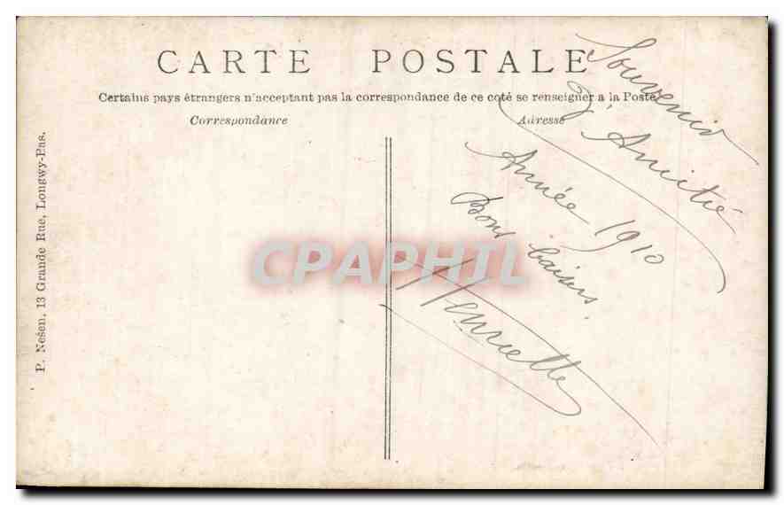 CARTE PHOTO Femme — Rückseite