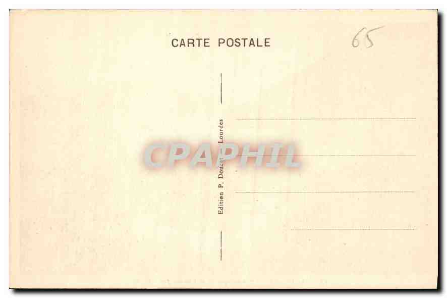 CPA Lourdes La Basilique et le Pic du Jer  — Verso