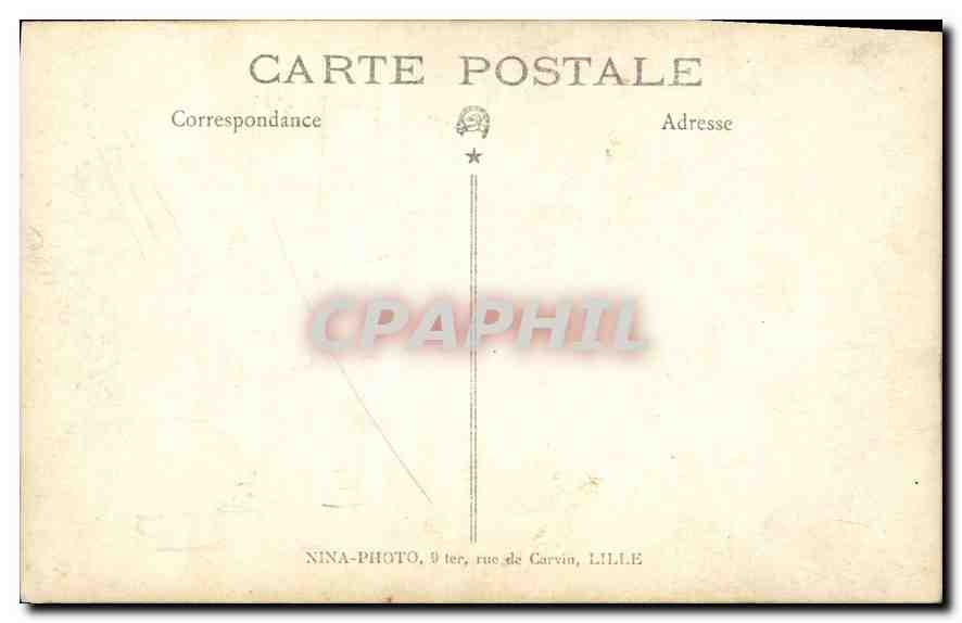 CARTE PHOTO personnages — Verso