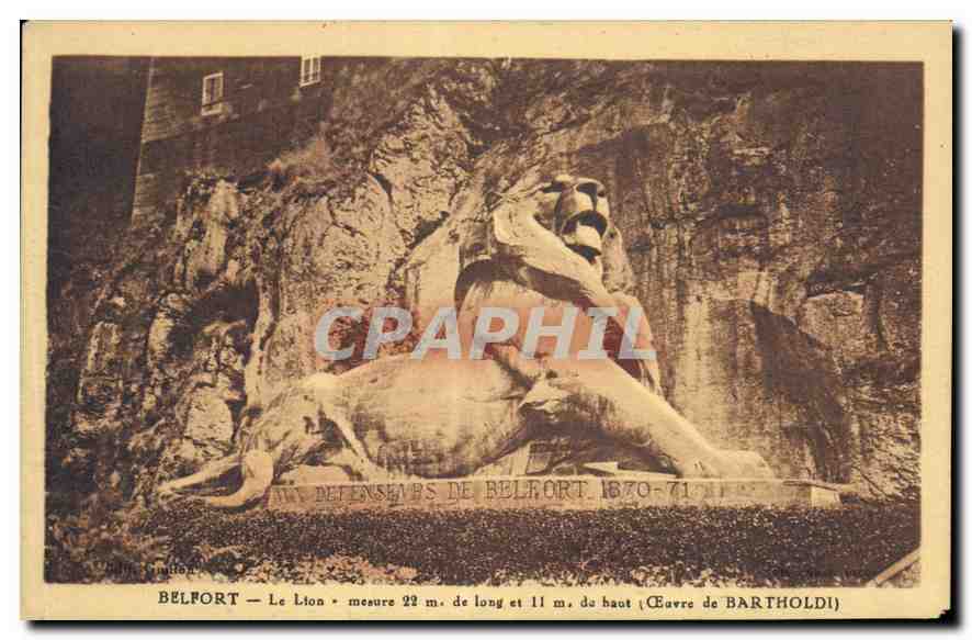 Belfort — Le Lion — œuvre de Bartholdi