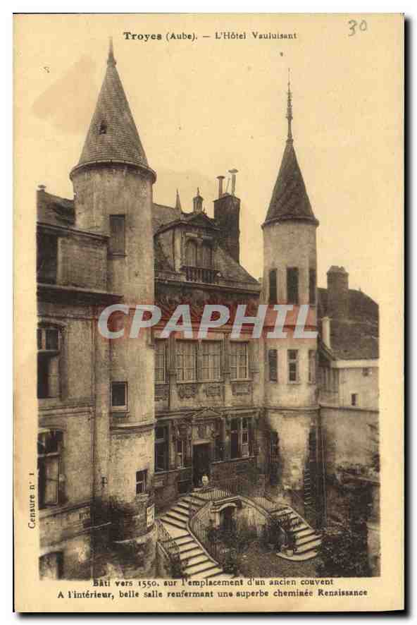 CPA Troyes Aube l'Hotel Vauluisant 