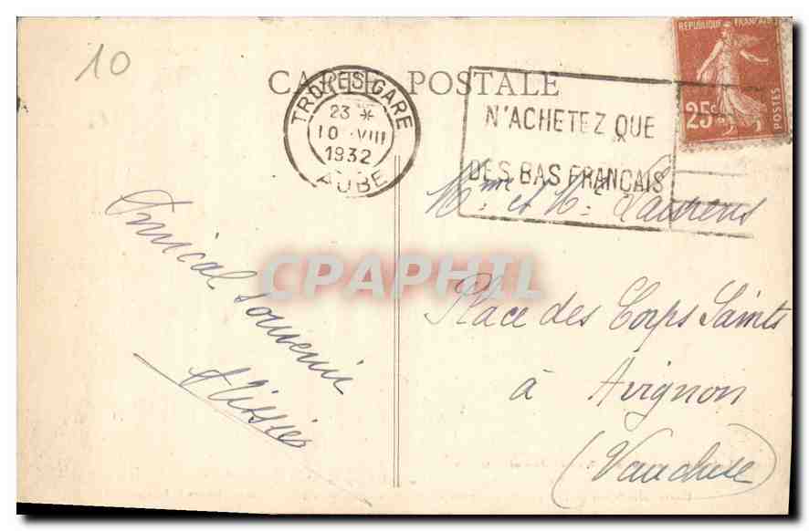 CPA Troyes Aube Le Jube de la Madeleine  — Rückseite