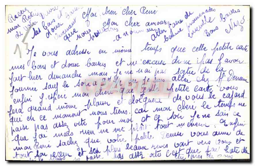 CPA Escapade Femme — Verso