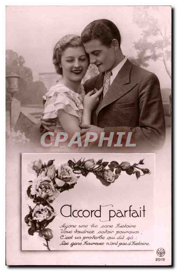 CPA Accord parfait Ayons une vie sans histoire Vous Voudriez savoir pourques Femme