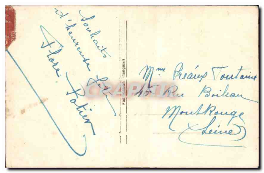CPA Femme — Rückseite