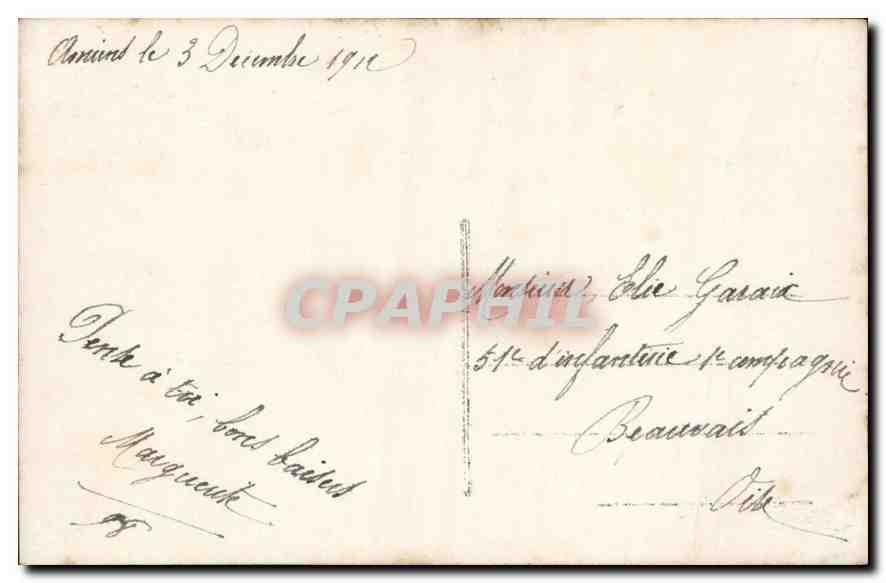 CPA Femme Colombe — Verso