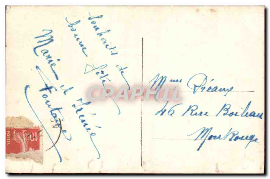 CPA Femme — Verso