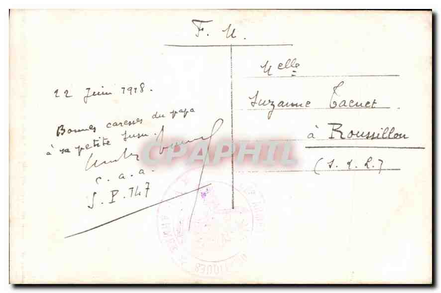 CPA Femme Enfant — Verso