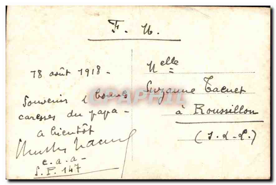 CPA Porte Bonheur Femme — Rückseite