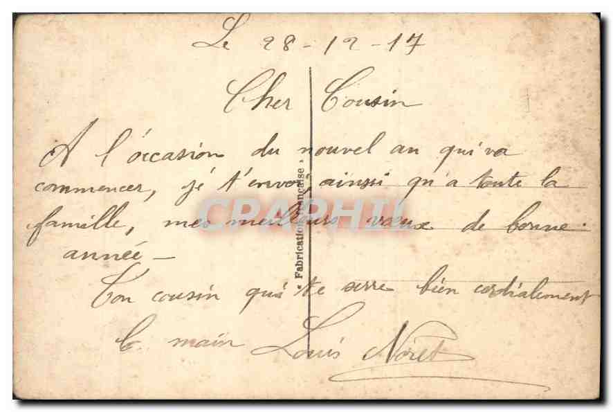 CPA Bonne Annee Femme — Verso