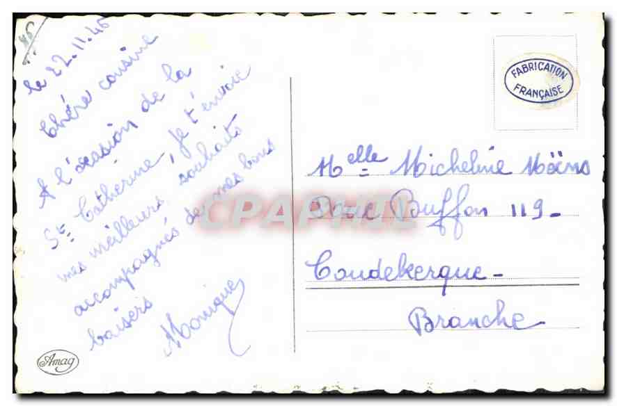 CPA Femme — Rückseite