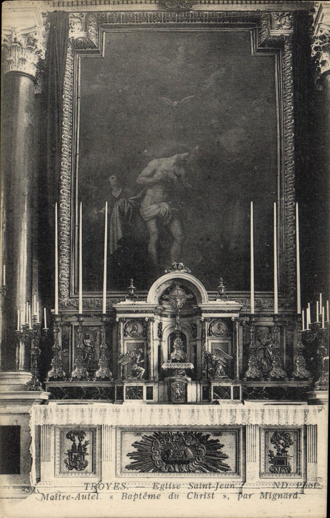 CPA Troyes Eglise Saint Jean Maitre Autel Bapteme du Christ 
