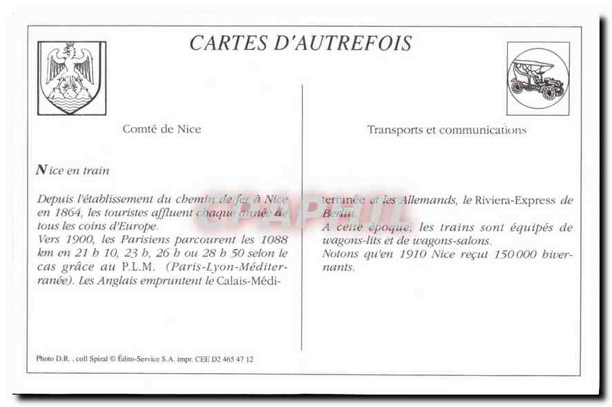 REPRO Nice Gare P L M Facade  — Verso