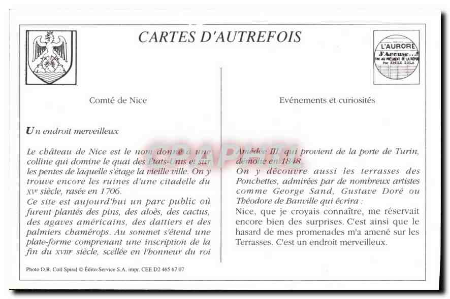 REPRO Nice Le Chateau Allee des Palmiers  — Rückseite