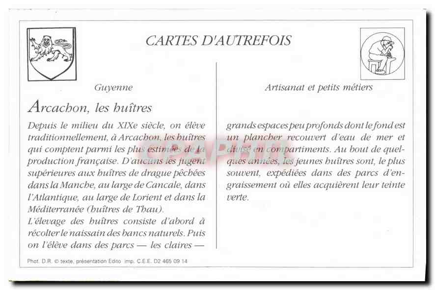 Côte d'Argent - ARCACHON (Gironde) — Déchargement des Huîtres venant des Parcs — Rückseite