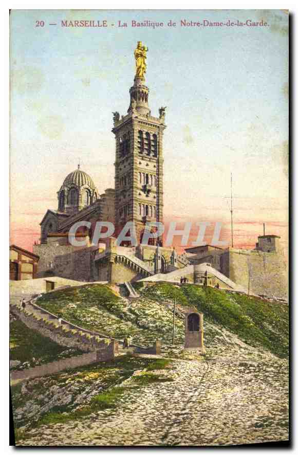 CPA Marseille La Basilique de Notre Dame de la Garde 