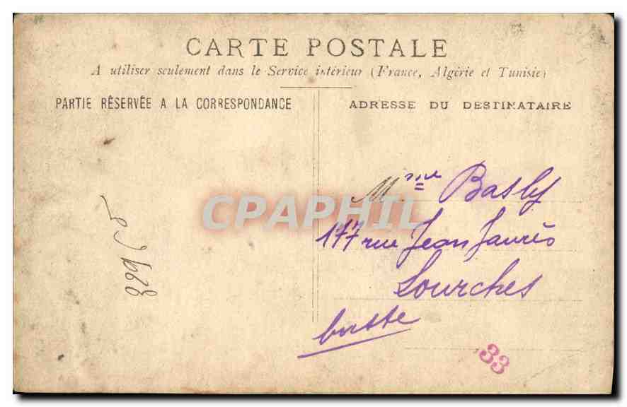 CPA Femme — Verso