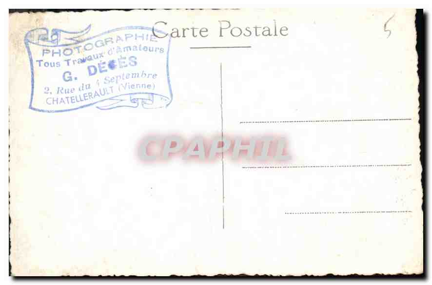 CARTE PHOTO Hommes — Back