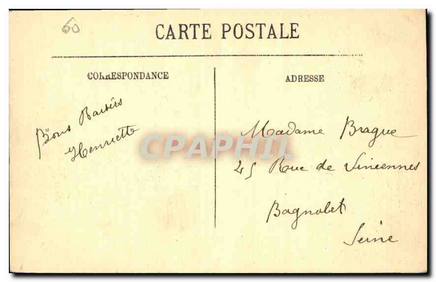 CPA Pierrefonds Le Chateau Cote Nord  — Rückseite