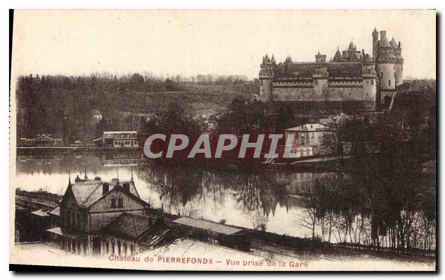 Château de PIERREFONDS — Vue prise de la Gare — Éditeur A. Bréger, Paris