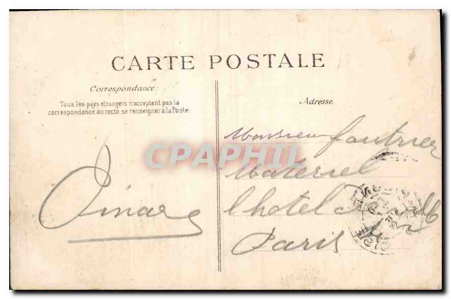 CPA Compiegne Le Parc Le Chateau  — Rückseite