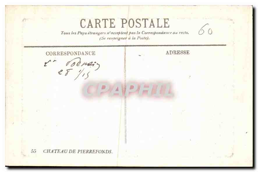 Le Château de Pierrefonds — La Cheminée de la Salle des Prêux — L.L. — Reverso
