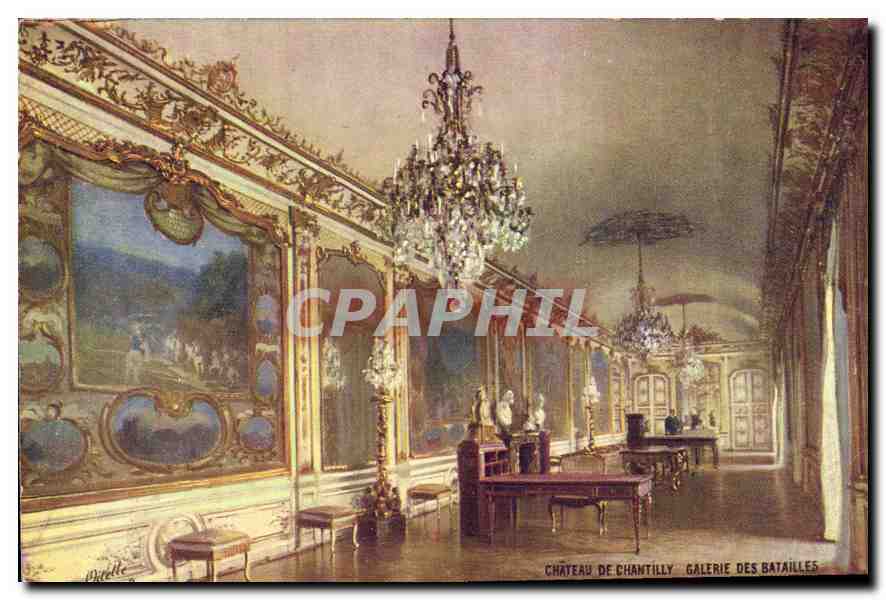 CPA Chateau de Chantilly Galerie des Batailles 