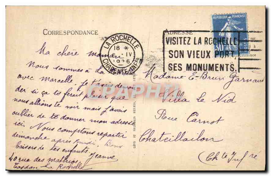 La Rochelle - Un coin du Parc - LL — Back
