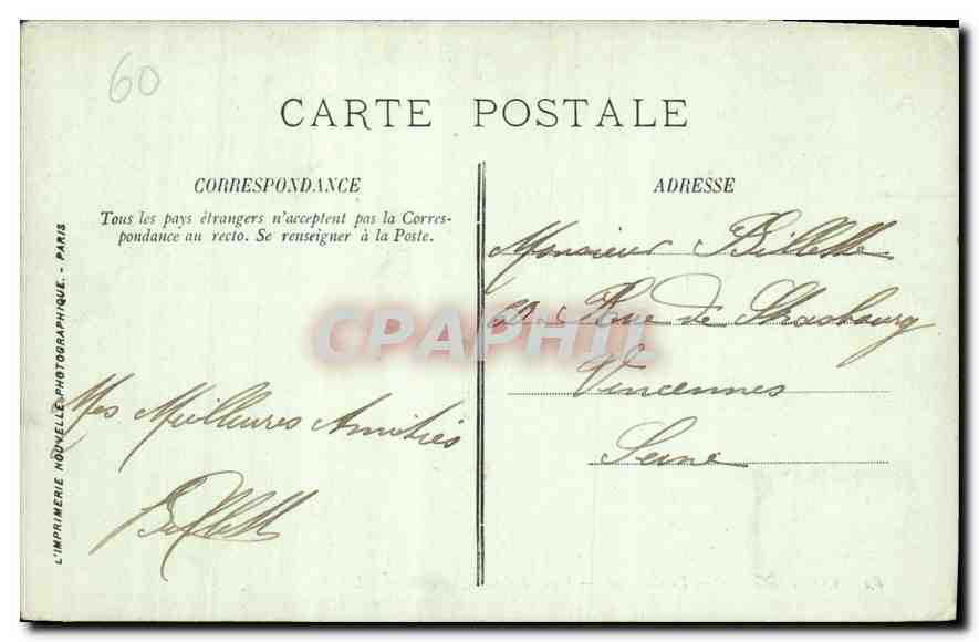 Dijon — Le Château — Galerie des Tapisseries — LL. — Verso
