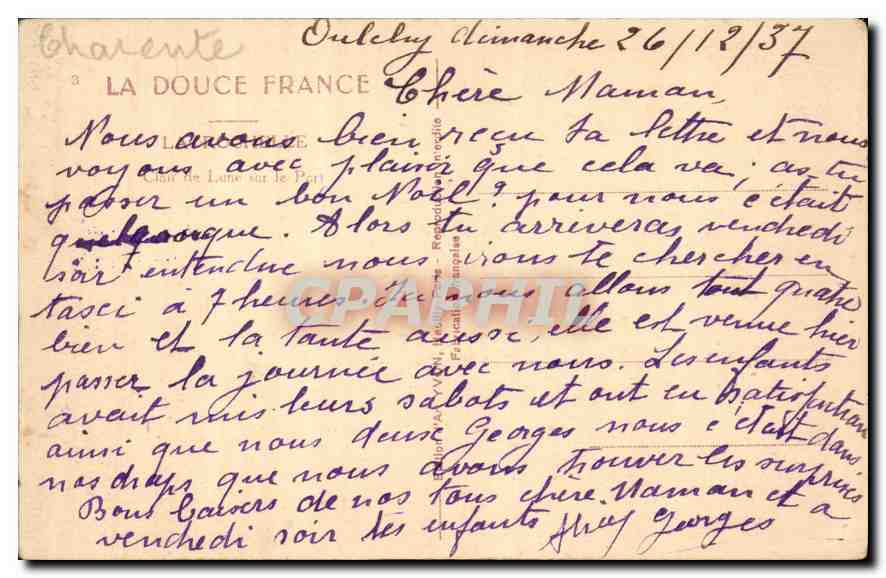 CPA La Rochelle Bateaux de peche — Verso