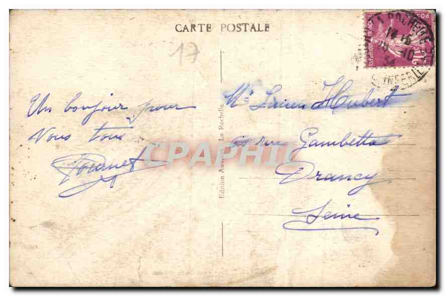 CPA La Rochelle Tour Saint Nicolas  — Rückseite