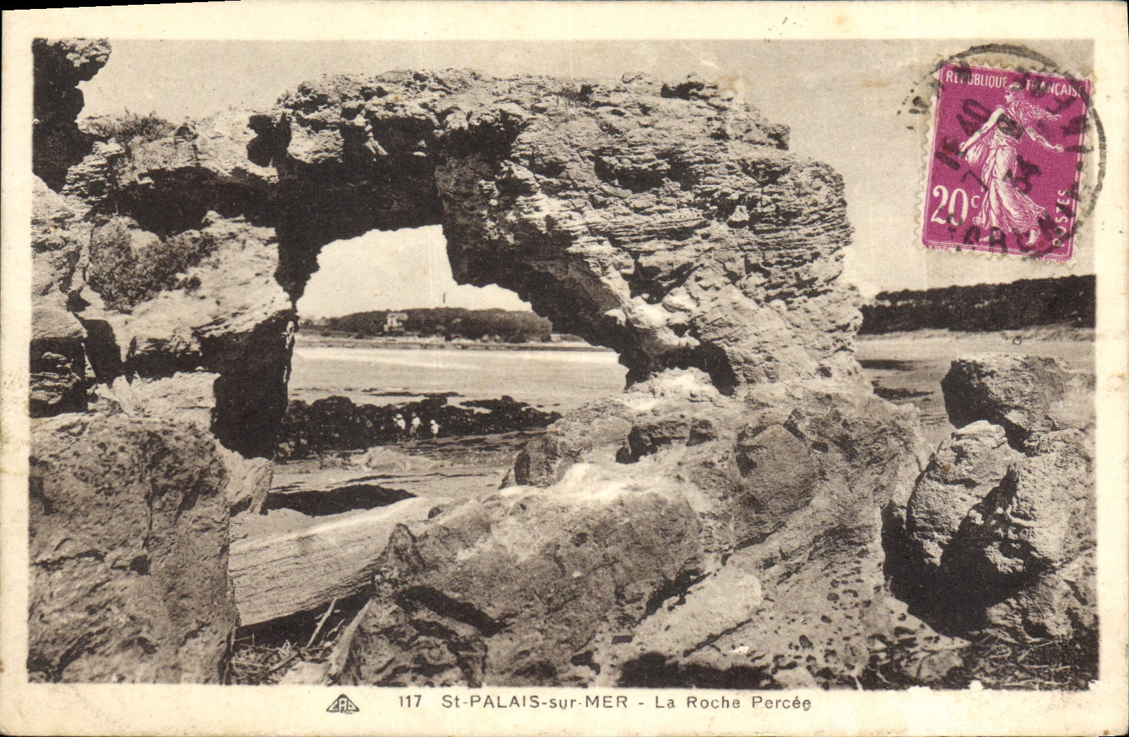 Antike Ansichtskarte St Palais sur Mer La Roche Percee