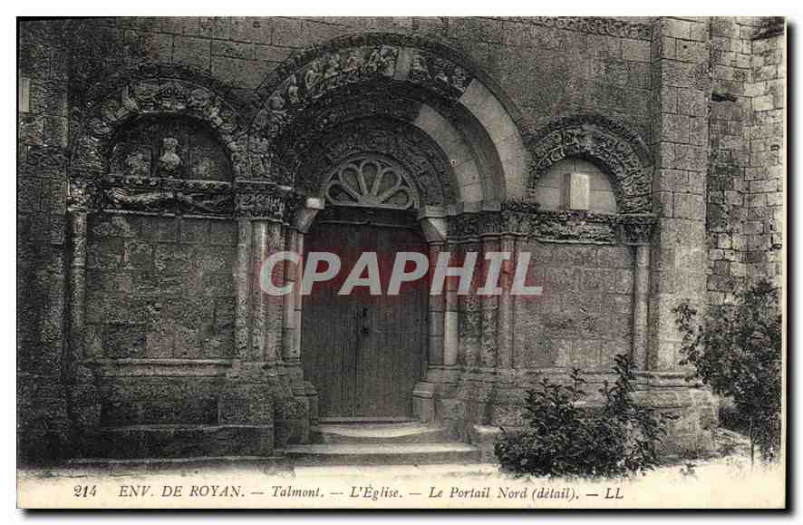 CPA Env de Royan Talmoni L'Eglise Le Portail Nord 