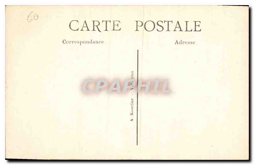 Chantilly — Le Château vu de la Pelouse — éditeur non identifié, n° de série 17 — Rückseite