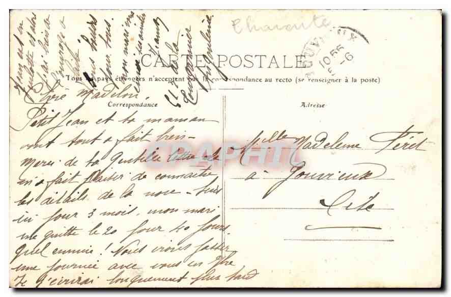 CPA La Rochefoucauld Ancien Couvent des Carmes  — Rückseite