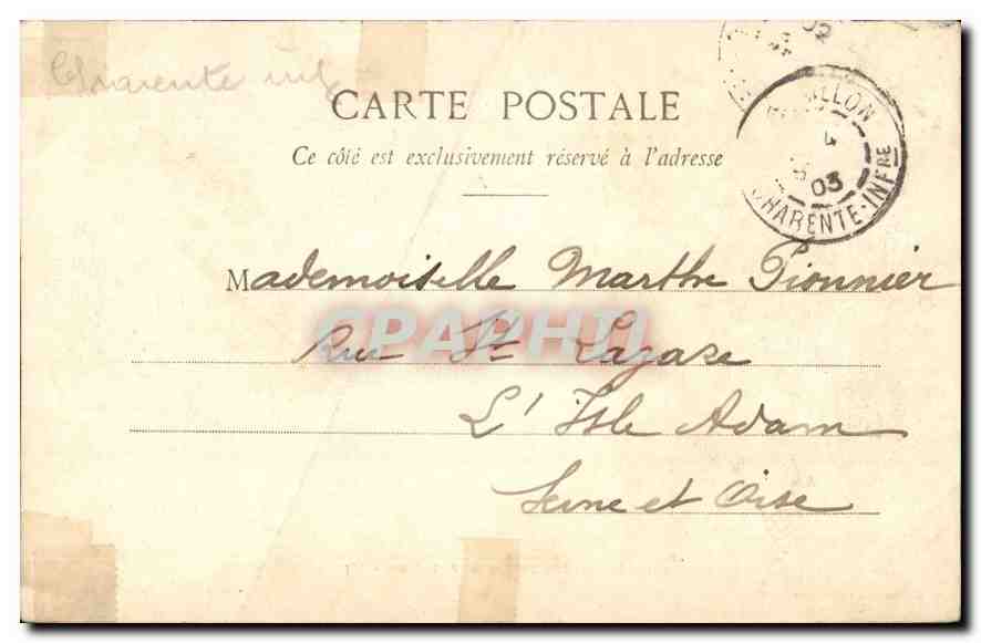 CPA Chatellaillon Avenue de la Gare  — Rückseite