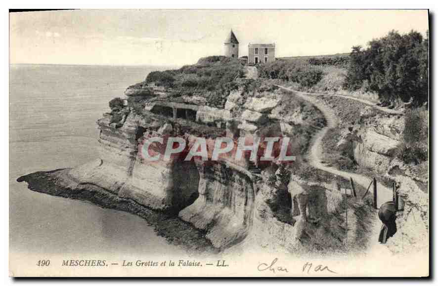 CPA Meschers Les Grottes et la Falaise 