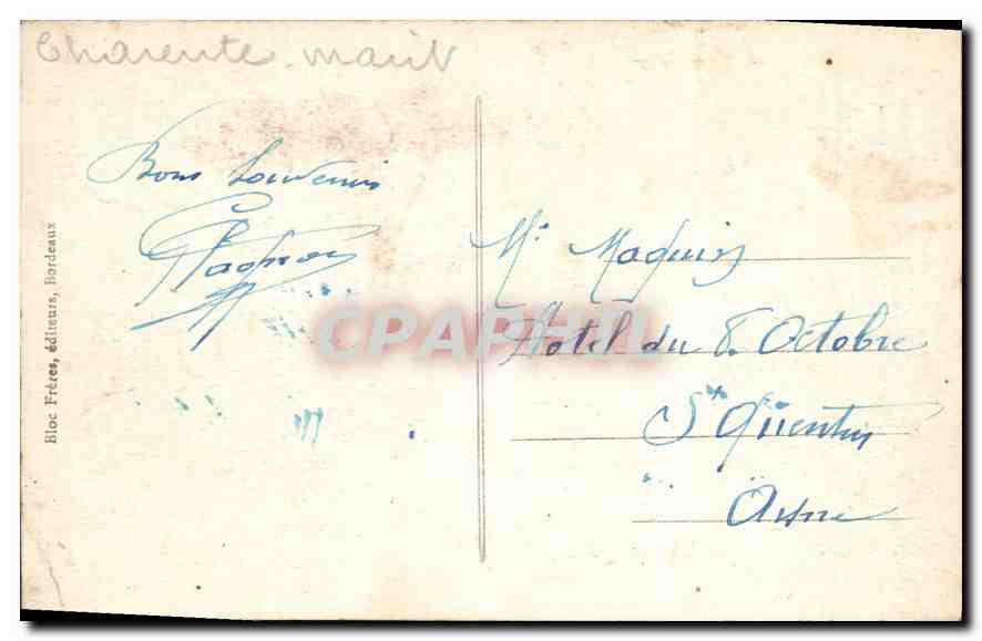CPA Royan Cote d'Argent Le Casino Municipal  — Rückseite