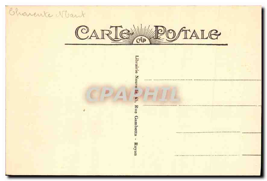 CPA Royan La Coubre Le Phare de Bonne Anse  — Rückseite