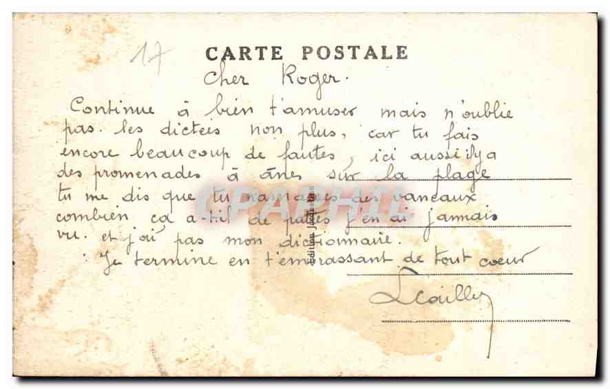 CPA Chatelaillon Plage Falaise des Boucholeurs  — Rückseite
