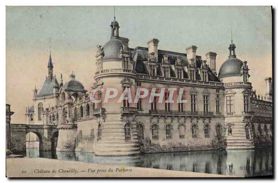 CPA Chateau de Chantilly Vue prise du Parterre 