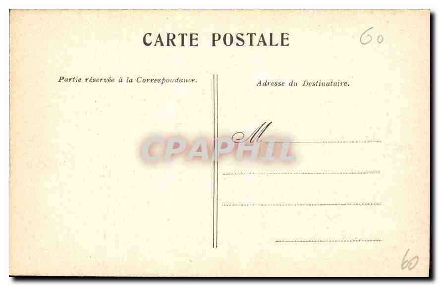 CPA Chantilly Le Chateau  — Rückseite