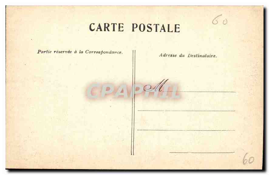 CPA Chantilly L'Entree du Chateau  — Rückseite